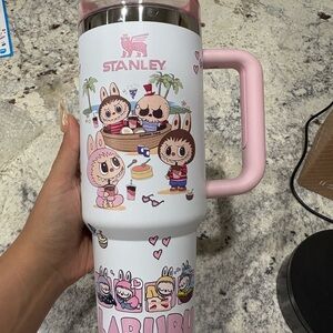 Labubu Stanley Pink and White Tumbler